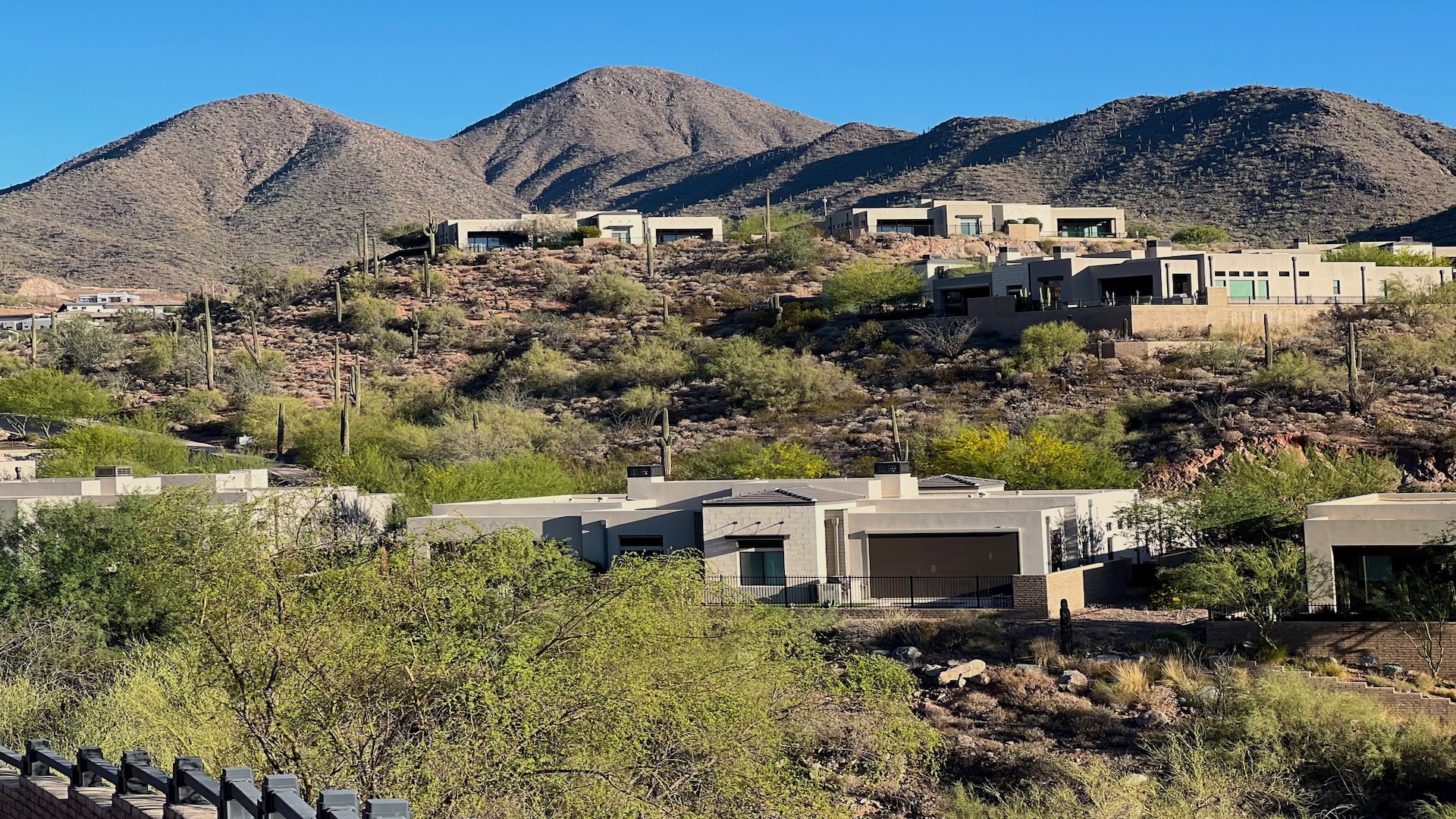 Arizona hillside homes with mountain and desert landscape view representing home equity investment property values